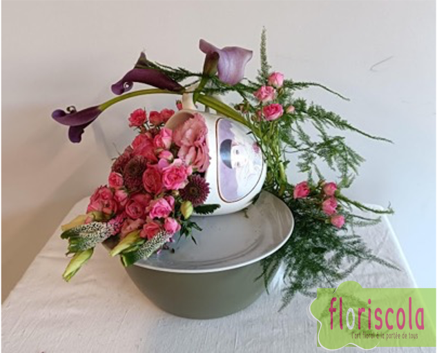 “RICHESSE ET ABONDANCE ” Atelier d’art floral d’avril à la MPT de St Jean de Moirans avec Didier Chapel